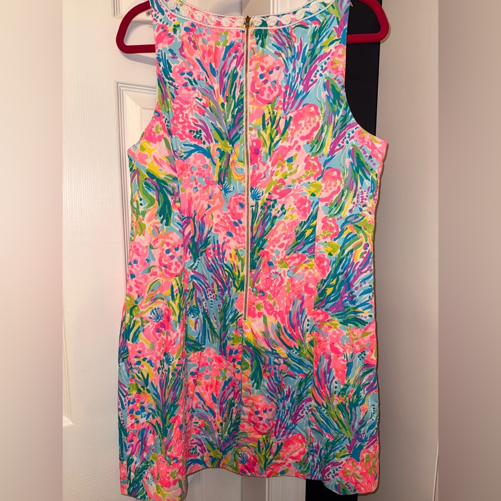 Lilly Pulitzer Gabby Fan Sea Pants Multi Corded Lace Detail Shift Dress - Picture 6 of 6